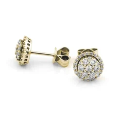 Örhängen i 18K Guld med 0.60ct TW/SI Diamanter – MSF02G>Halo Clearance