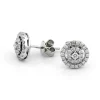 Örhängen i 18K Vitguld med 0.50ct TW/SI Diamanter – MSF03W>Halo Outlet