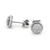 Örhängen i 18K Vitguld med 0.60ct TW/SI Diamanter – MSF02W>Halo Best