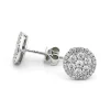 Örhängen i 18K Vitguld med 0.81ct TW/SI Diamanter – MSF06W>Halo Hot