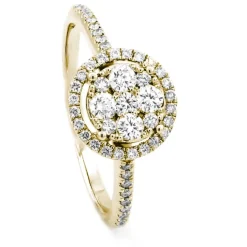 ring i 18K Guld med 0.45ct TW/SI Diamanter – MSI02G>Halo New