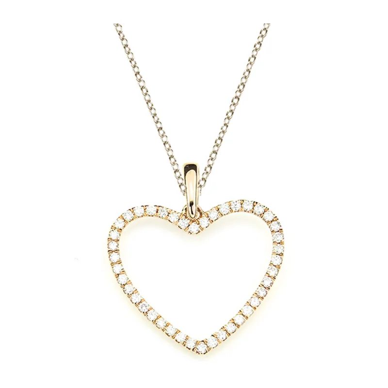 Hjärta Hänge i 18K Guld med 0.22ct TW/SI Diamanter – MSG58G> Hot