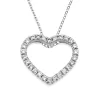 Hjärta Hänge i 18K Vitguld med 0.26ct TW/SI Diamanter – MSG56W> Clearance