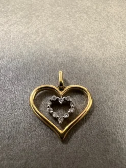 Hjärta i 18K Guld med Diamanter HJG013> Online