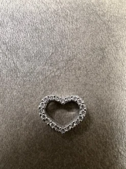 Hjärta i 14K Vitguld med Diamanter HJG022> Discount
