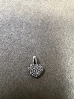 Hjärta i 18K Vitguld med Diamanter HJG025> Clearance
