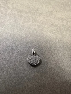 Hjärta i 18K Vitguld med Diamanter HJG025> Clearance
