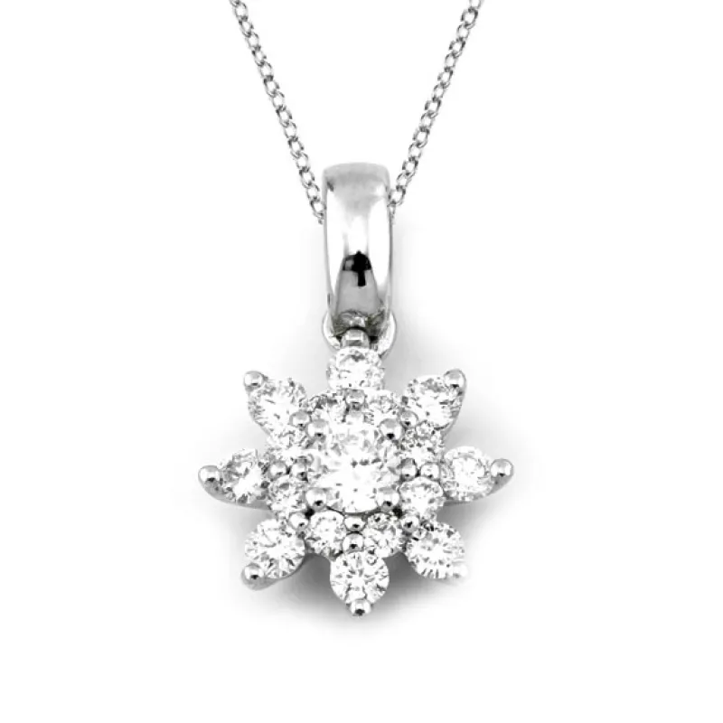 Hänge i 18K Vitguld med 0.36ct TW/SI Diamanter – MSG55W> Clearance