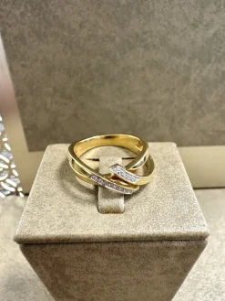 18K Guld – Diamant Ring – RBG039 ( Begagnad )><noscript><img width=