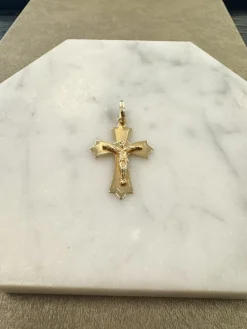 18K Guld Kors – KH024G> Hot