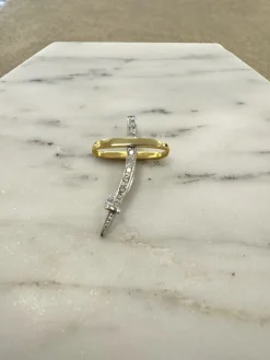 18K Guld Kors Cubic Zirconia – ZKHG004>