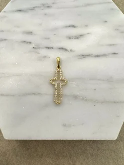 18K Guld Kors Cubic Zirconia – ZKHG001> Clearance