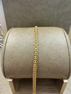 18K Guld Mönstrad X-länk Armband – 14025122>