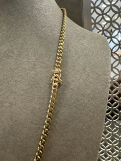 18K Guld Pansar Halsband PLH006G><noscript><img width=