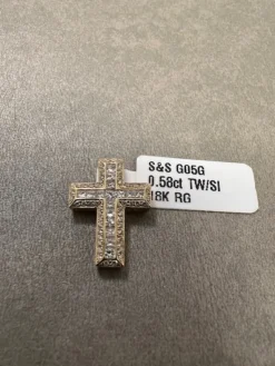 Kors i 18K Guld med 0.58ct TW/SI Diamanter – MSG05G><noscript><img width=