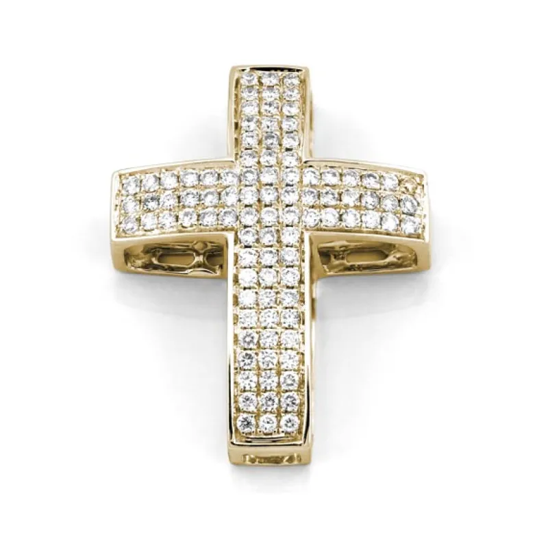 Kors i 18K Guld med 0.39ct TW/SI Diamanter – MSG09G>