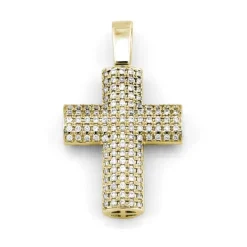 Kors i 18K Guld med 0.26ct TW/SI Diamanter – MSG01G><noscript><img width=