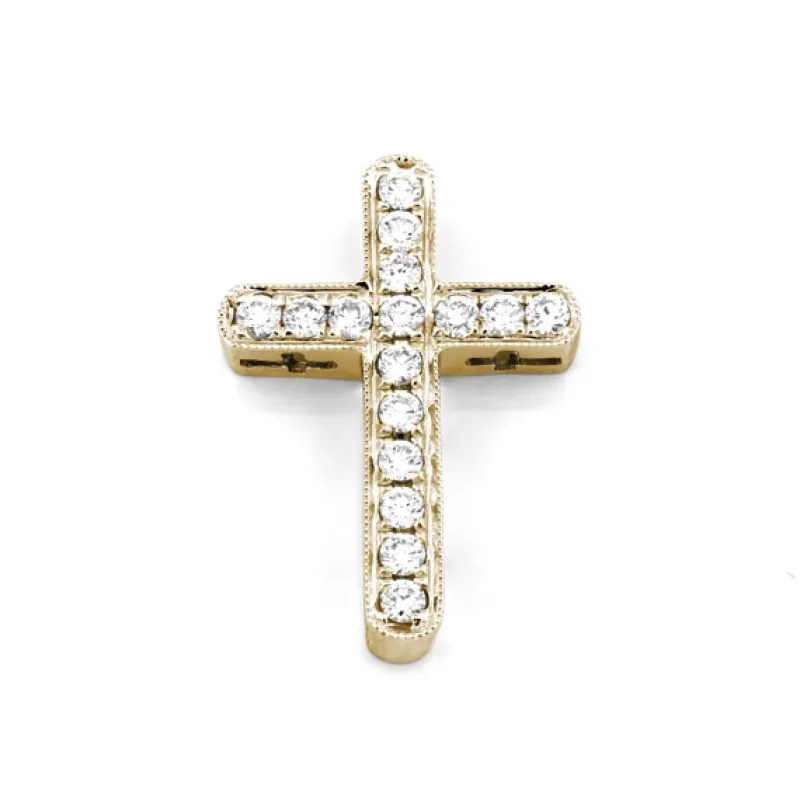 Kors i 18K Guld med 0.27ct TW/SI Diamanter – MSG10G> Hot