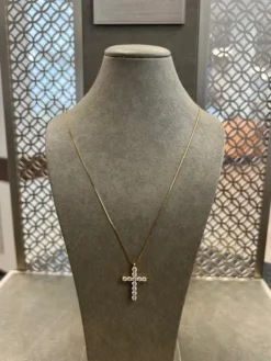 Kors i 18K Guld med 0,80ct W/SI Diamanter – CI676C> Online