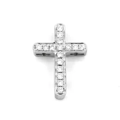 Kors i 18K Vitguld med 0.27ct TW/SI Diamanter – MSG10W> Discount