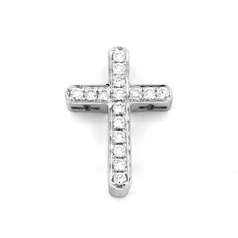 Kors i 18K Vitguld med 0.27ct TW/SI Diamanter – MSG10W> Discount