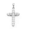 Kors i 18K Vitguld med 0.66ct TW/SI Diamanter – MSG13W> Discount
