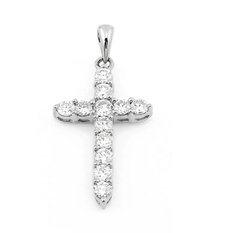 Kors i 18K Vitguld med 0.66ct TW/SI Diamanter – MSG13W> Discount