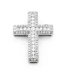 Kors i 18K Vitguld med 0.51ct TW/SI Diamanter – MSG12W><noscript><img width=