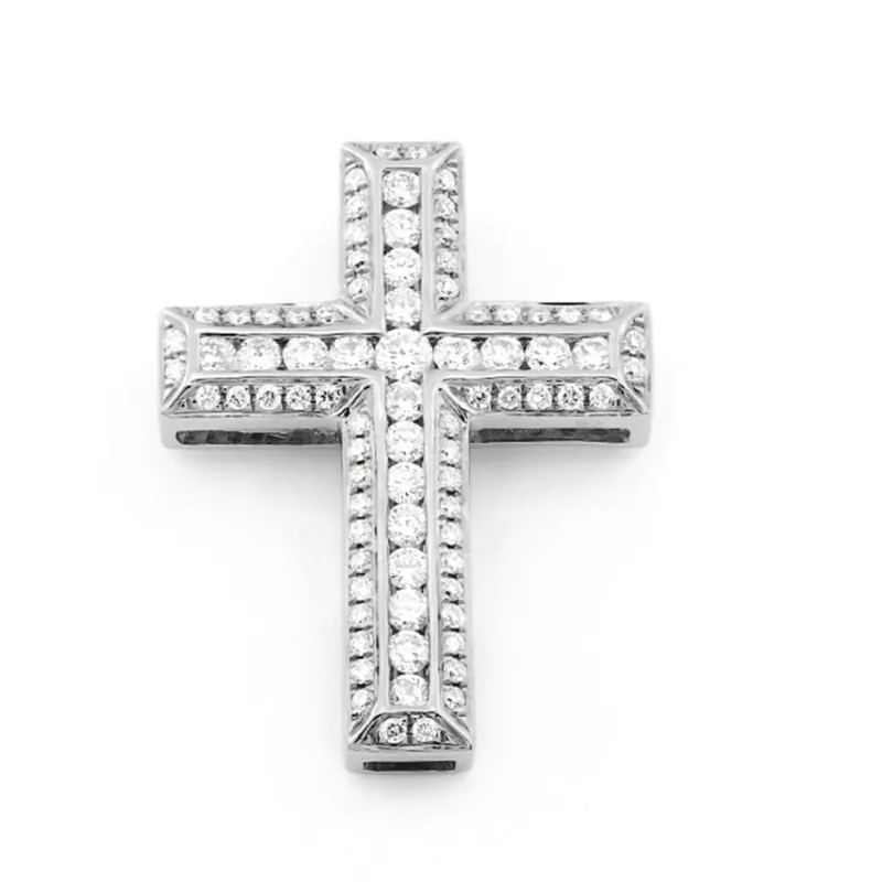 Kors i 18K Vitguld med 0.51ct TW/SI Diamanter – MSG12W> Outlet