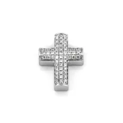 Kors i 18K Vitguld med 0.16ct TW/SI Diamanter – MSG03W> New