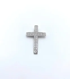 Kors i 18K Vitguld med 0.73ct TW/SI Diamanter – MRV01> Online