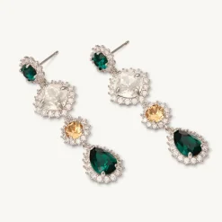 Celia Örhängen Silver – Emerald>Lily And Rose Best