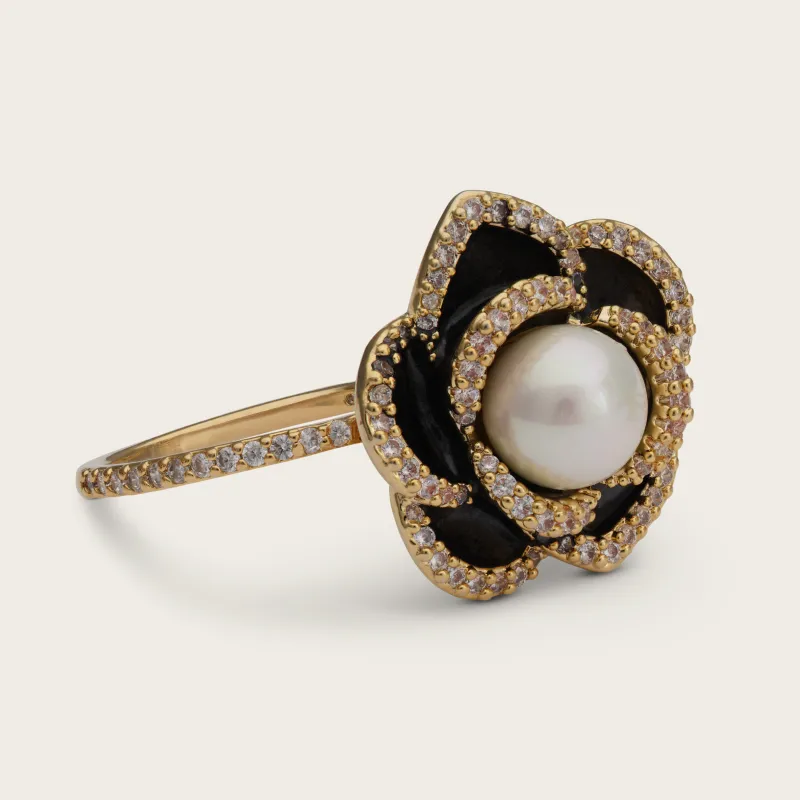 Coco Rose Ring – Jet / ivory pearl>Lily And Rose Online