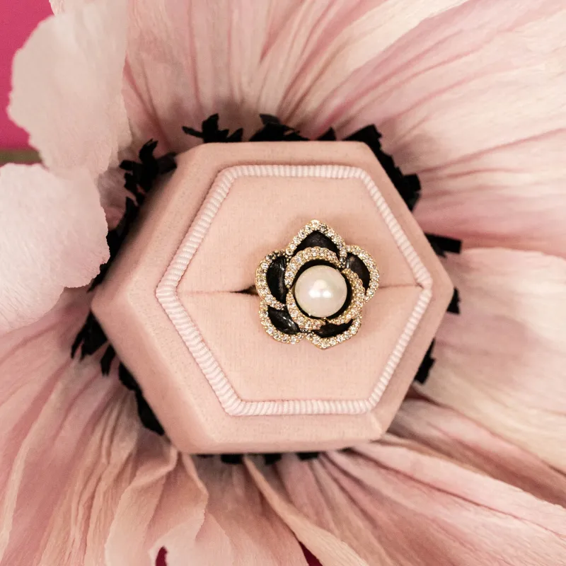 Coco Rose Ring – Jet / ivory pearl>Lily And Rose Online