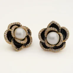 Coco Rose Örhängen – Jet, ivory pearl – Guld>Lily And Rose Sale