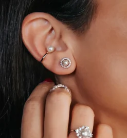 Colette Pärl Stud Örhängen – Ivory (Silver) 65092>Lily And Rose Hot