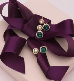 Colette Örhängen – Emerald Square (Guld) 61249><noscript><img width=