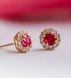 Laurie Örhängen Guld – Pink Ruby (66015)>Lily And Rose Sale