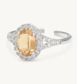 Luna Ring – Golden Brown Topaz (Silver) 30673>Lily And Rose Discount
