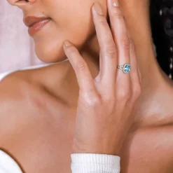 Luna Ring – Aquamarine (Guld) 30671>Lily And Rose Discount