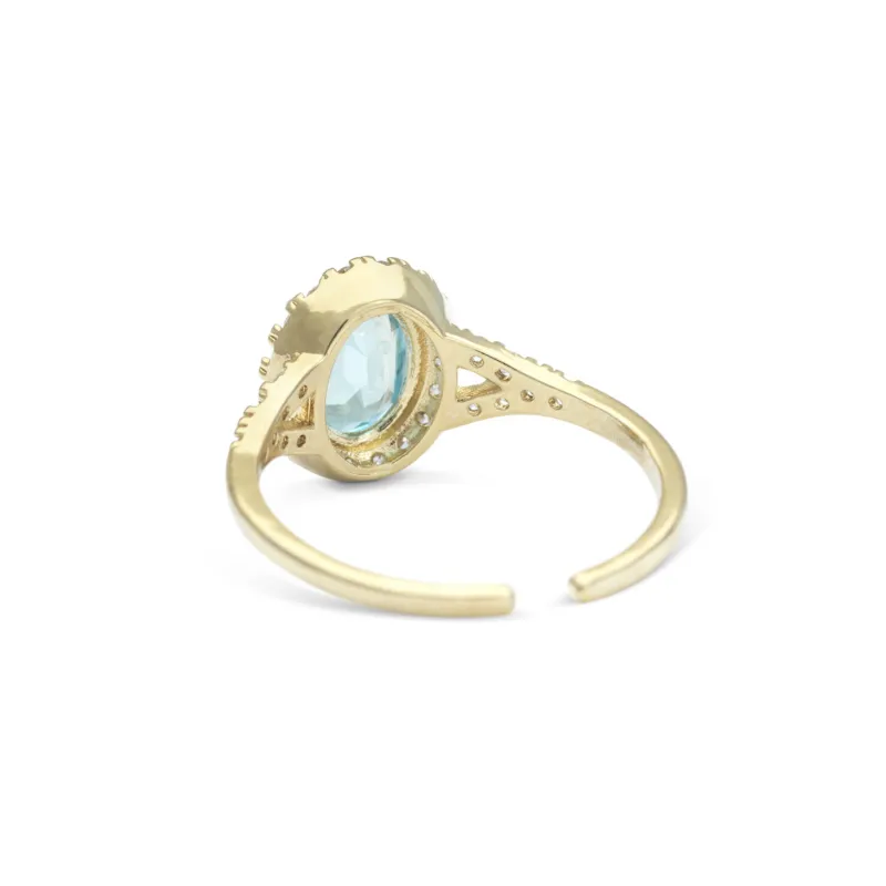 Luna Ring – Aquamarine (Guld) 30671>Lily And Rose Discount