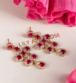 Miss Ophelia Örhängen Guld – Pink Ruby (62238)>Lily And Rose Outlet