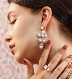 Ophelia Örhängen Silver – Ivory (60468)><noscript><img width=