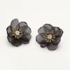 Organza botanical Örhängen, Black – Guld>Lily And Rose Discount