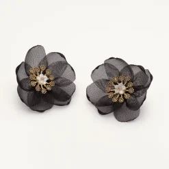 Organza botanical Örhängen, Black – Guld>Lily And Rose Discount