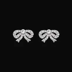 Petite Antoniette Bow Örhängen – Crystal (Silver) 62582>Lily And Rose Sale