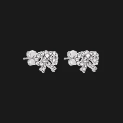 Petite Antoniette Bow Örhängen – Crystal (Silver) 62582>Lily And Rose Sale