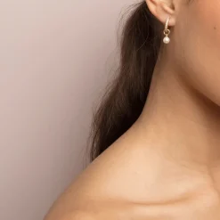 Örhängen Petite Kennedy Hoops Ivory Pearl (Guld) 62312><noscript><img width=