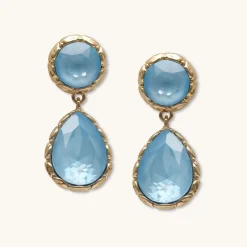 Victoria Raindrop Örhängen – Sky Blue – Guld 62711>Lily And Rose Best
