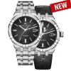Maurice Lacroix 42mm + Svart Läderarmband AI6008-SS002-330-2>Aikon Outlet